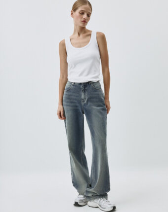 Утепленные джинсы Wide Leg женщинам