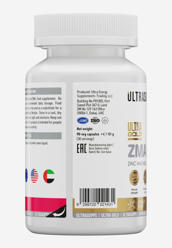 ZMA Ultrasupps Ultra Gold, 90 шт, Белый