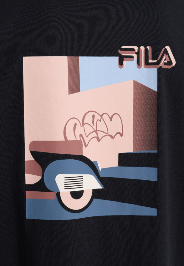 Футболка мужская оверсайз FILA, Черный
