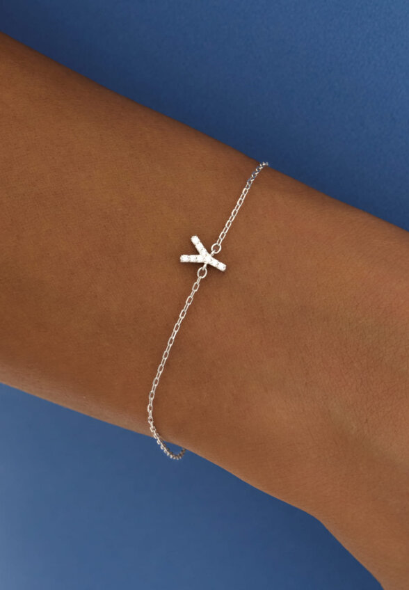 Серебряный браслет с буквой Y MIESTILO MIE