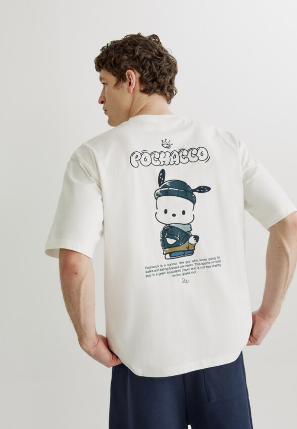 Футболка прямого кроя с принтом Pochacco