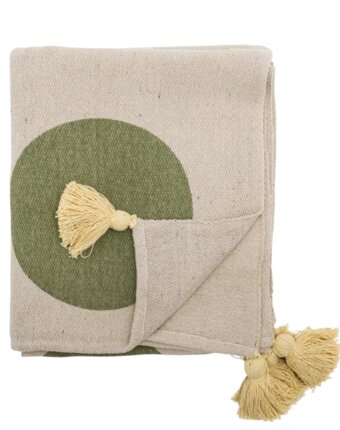 Плед Блумингвиль МИНИ (Bloomingville MINI) "Кленни", бежевый, 160 х 130 см детям