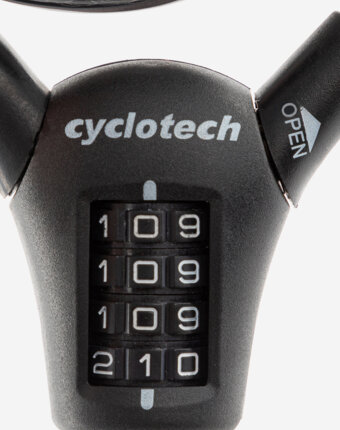 Замок велосипедный кодовый Cyclotech CLK-3, Черный