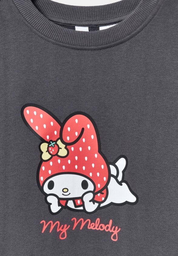 Свитшот оверсайз с принтом Hello Kitty My Melody для девочек
