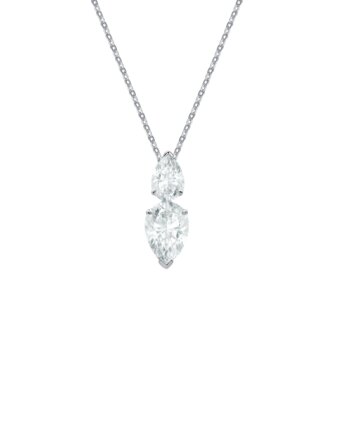 Серебряное колье на тонкой цепочке МАЙЯ П с горным хрусталем MIE женщинам