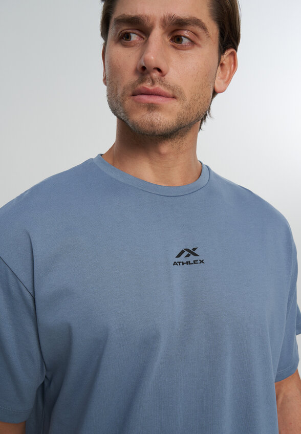 Футболка мужская оверсайз Athlex, Голубой
