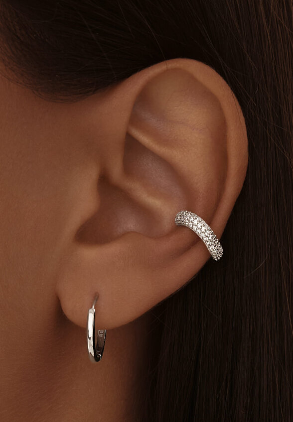 Серебряные серьги-конго M MIESTILO MIE