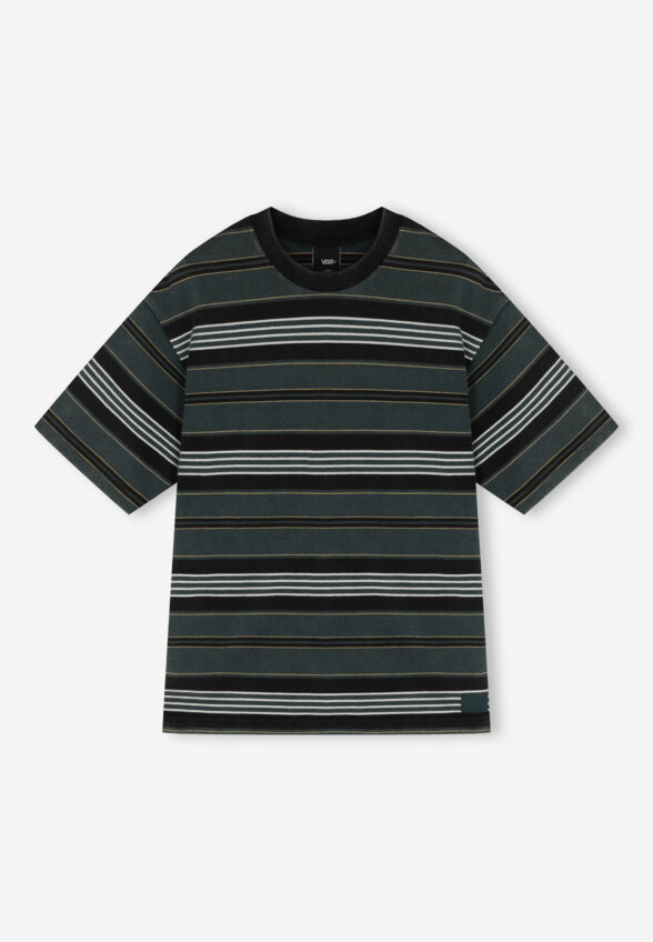 Футболка мужская Vans LX Pique Stripe SS, Зеленый