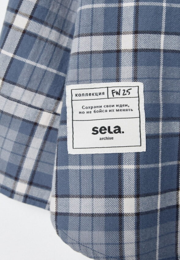 Рубашка в клетку для девочек из коллекции SELA ARCHIVE