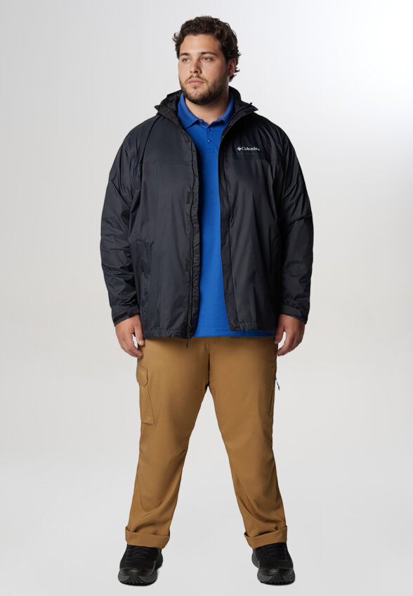 Куртка мембранная мужская Columbia Watertight II Jacket, Plus Size, Черный