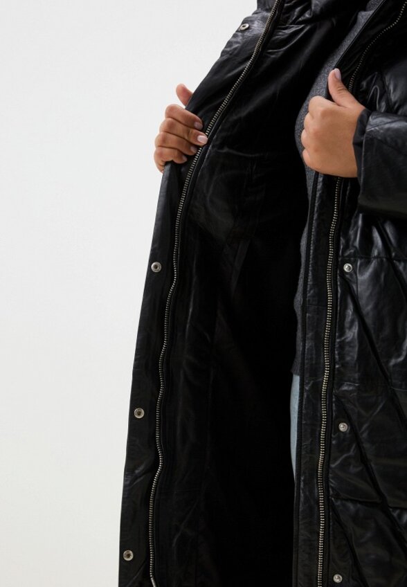 Куртка кожаная утепленная Снежная Королева