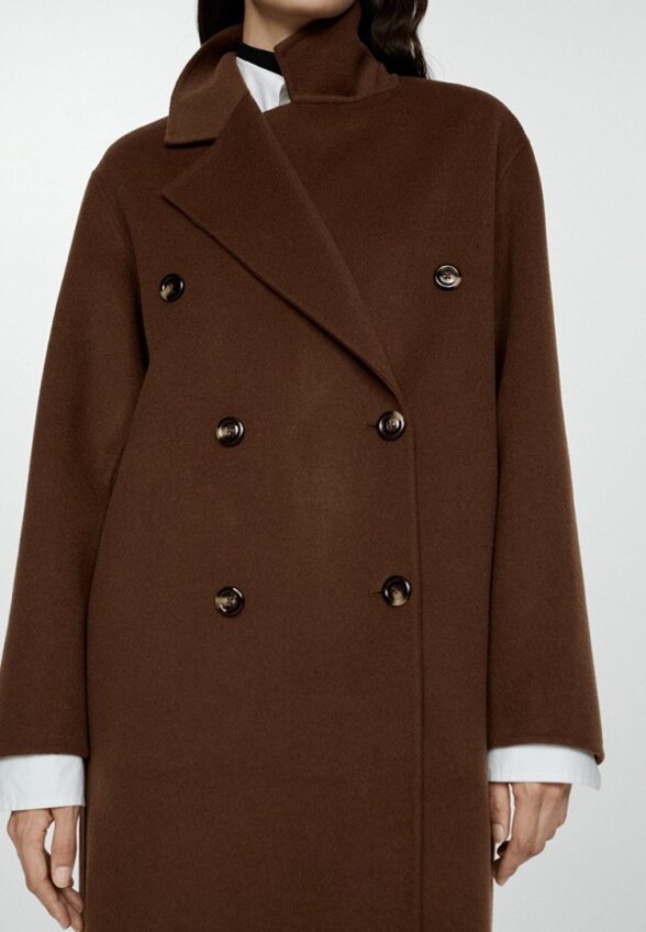 Пальто двубортное Mango