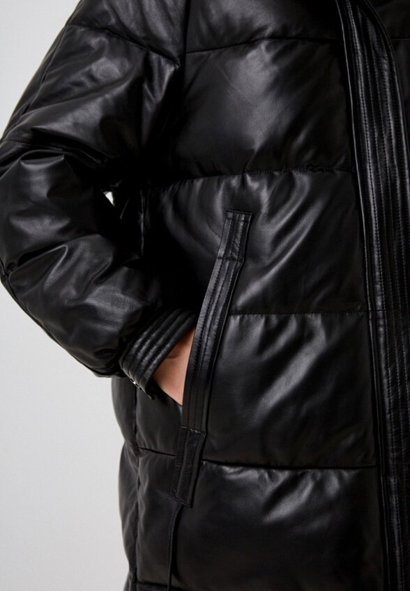 Куртка кожаная утепленная Снежная Королева