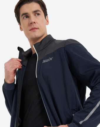 Куртка для беговых лыж мужская Swix Cross, Синий женщинам