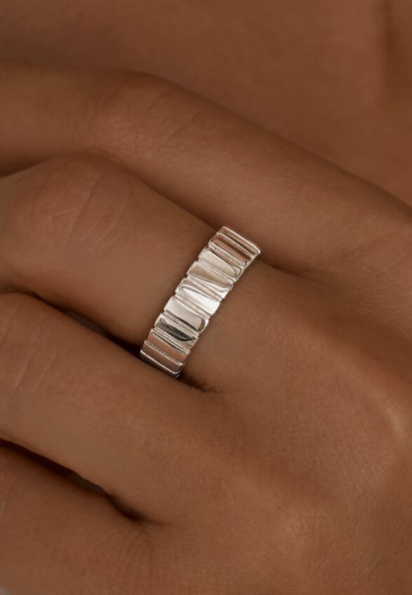 Кольцо серебро 925 ювелирное широкое MIE