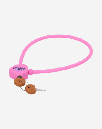 Замок велосипедный с ключами детский Cyclotech CLK-2, Розовый