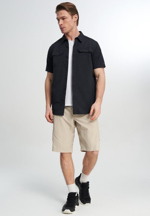 Рубашка с коротким рукавом мужская Columbia Silver Ridge 2.0 Short Sleeve Shirt, Черный