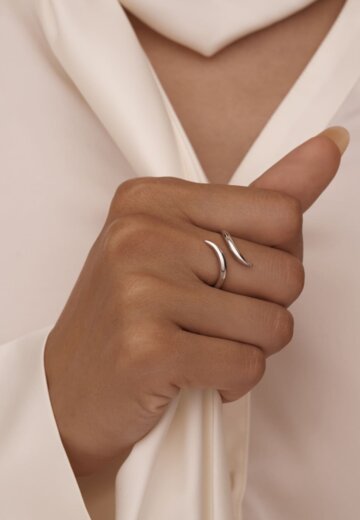 Серебряное кольцо в виде спирали MIESTILO MIE