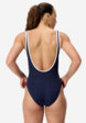 Купальник слитный женский Speedo Texture Bound Scoop, Синий3  - превью