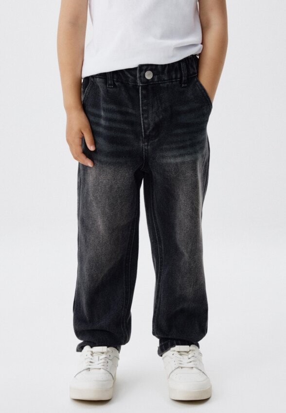 Джинсы Mom fit на резинке для девочек