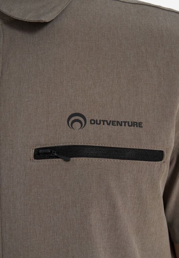 Рубашка с коротким рукавом мужская Outventure, Коричневый