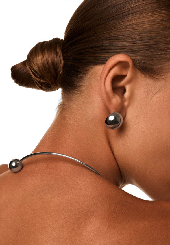 Серьги-шары ПЕНЕЛОПА из серебра MIE