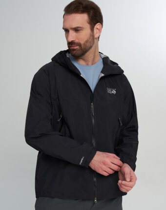 Куртка мембранная мужская Mountain Hardwear Cloud Cipher Hooded Jacket, Черный женщинам