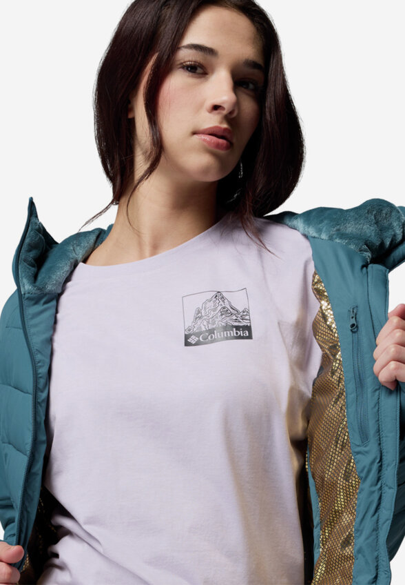 Ультралегкий пуховик женский Columbia Joy Peak II Mid Jacket, Голубой