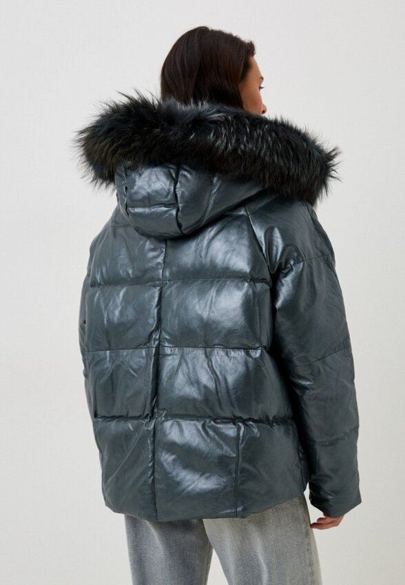 Куртка кожаная утепленная Снежная Королева