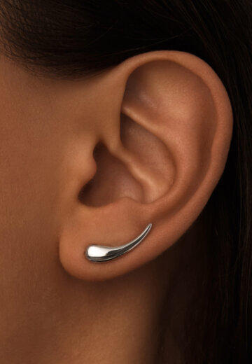 Серебряные серьги-клаймберы MIE