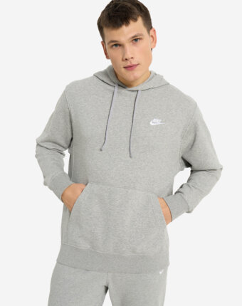 Худи мужское Nike Club Hoodie, Серый женщинам