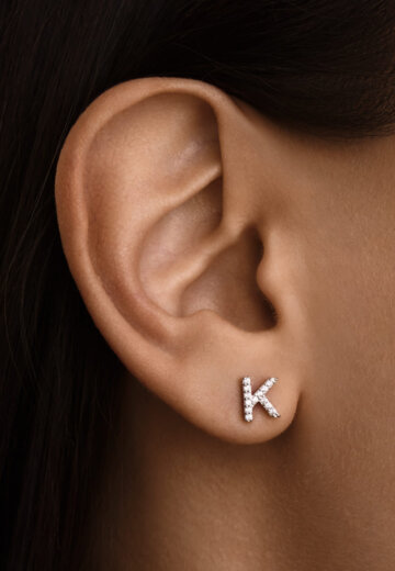 Моносерьга в виде буквы К MIESTILO MIE