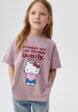 Футболка с принтом Hello Kitty для девочек1  - превью