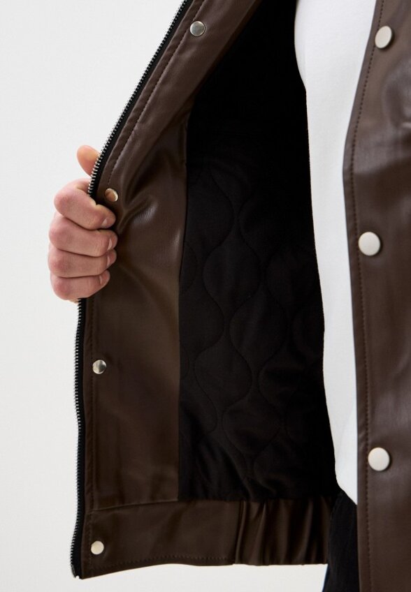 Куртка кожаная утепленная Rushbay