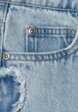 Удлиненные джинсовые шорты с аппликацией для девочек5  - превью