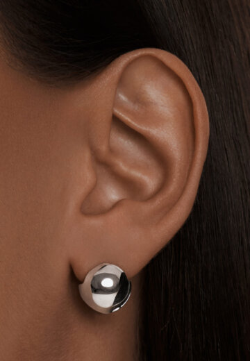 Серьги-шары из серебра MIE