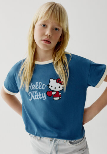 Футболка с принтом Hello Kitty для девочек