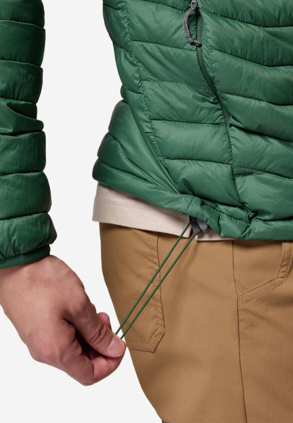 Ультралегкий пуховик мужской Columbia Powder Pass Hooded Jacket, Зеленый