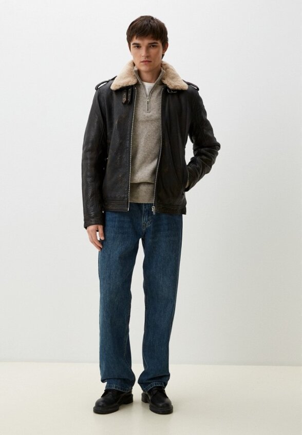 Куртка кожаная Urban Fashion for Men