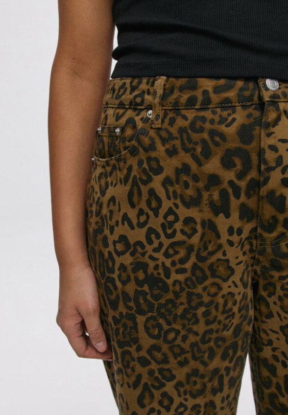 Леопардовые джинсы Straight Fit