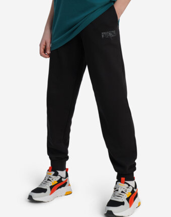 Брюки для мальчиков PUMA Ess Logo Lab Story 2, Черный женщинам