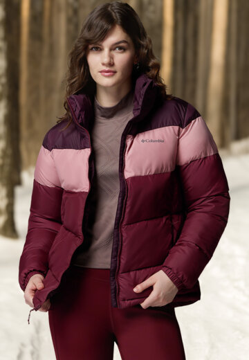 Куртка утепленная женская Columbia Puffect II Colorblock Jacket, Красный