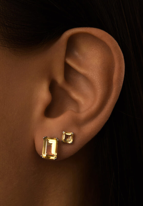 Серебряные серьги ЭЙФОРИЯ с цитрином Ашер MIE