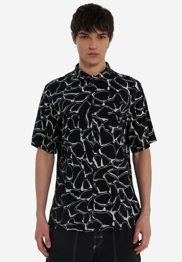 Рубашка с коротким рукавом мужская Quiksilver Mercury Chrome, Черный
