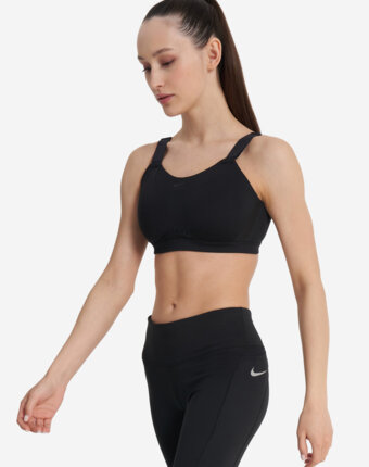 Топ бра спортивный Nike High-Support Padded Adjustable Sports, Черный женщинам