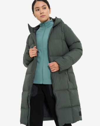 Пальто пуховое женское Jack Wolfskin Frozen Lake, Зеленый женщинам