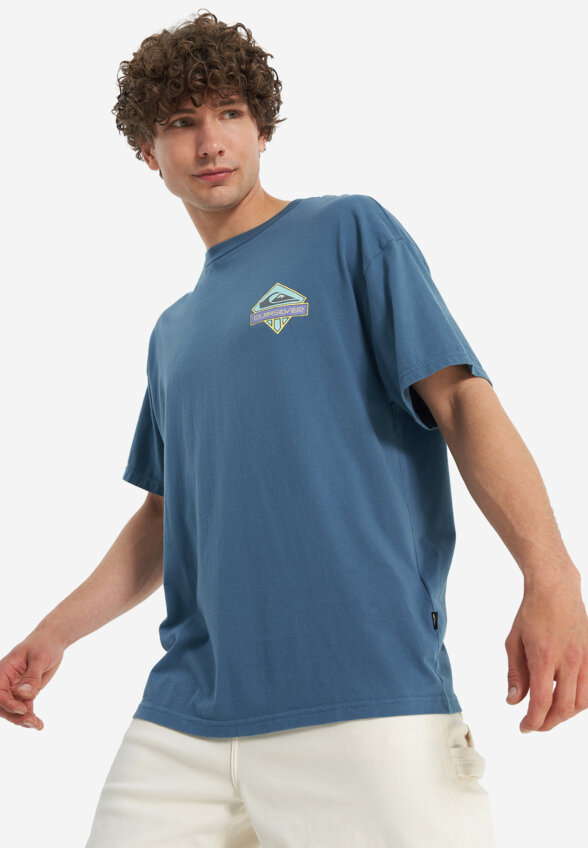 Футболка мужская оверсайз Quiksilver Crystal Jet, Синий