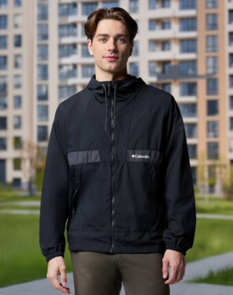 Ветровка мужская Columbia Spire Valley Hooded Windbreaker, Черный женщинам