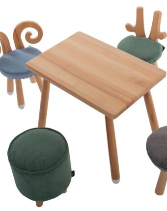 Пуф на буковых ножках Луна Софт Фурниче (LOONA soft furniture), оливковый детям