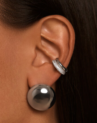 Круглые серьги ПЕНЕЛОПА из серебра MIE женщинам